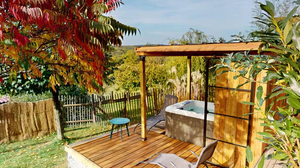 Coin relaxation spa jacuzzi